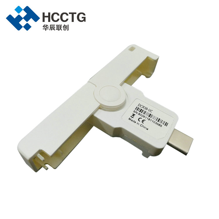 Lecteur de carte à puce à contact avec connecteur USB type C réversible DCR38-UC
