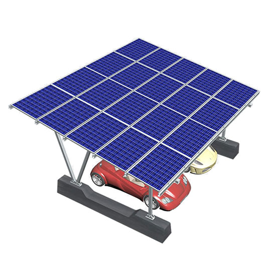 Système de structure de montage de panneau solaire pour abri de voiture
