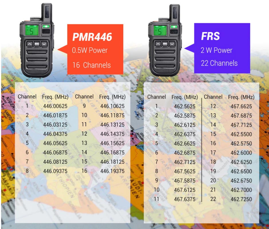 frs pmr446 radio bidirectionnelle portable