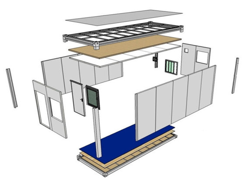 installation de conteneurs à plat