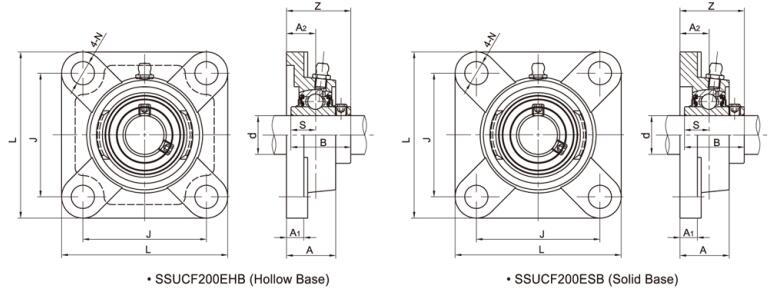 Boîtier en acier inoxydable SSUCF210 EHB