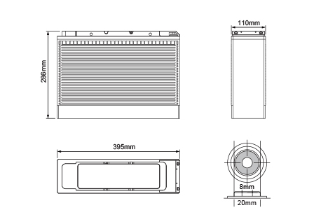 Batterie de borne avant 12 V 100 Ah