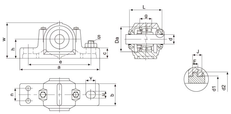 Roulement de bloc Plummer SNG510