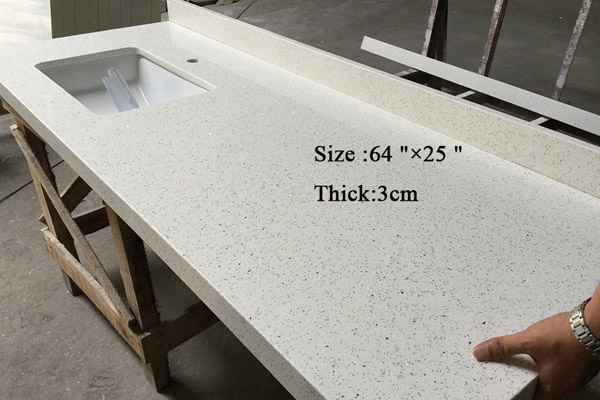 Table de cuisine en quartz Brillo branco