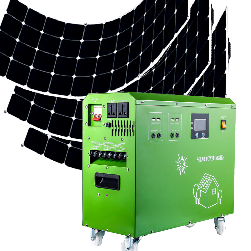 Kit de générateur portable de système d'énergie solaire 3000w pour la maison
