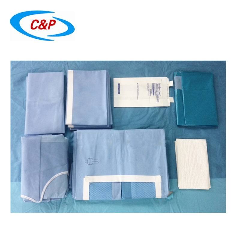 Pack de pelviscopie de laparoscopie non tissé stérile jetable certifié CE à usage médical

