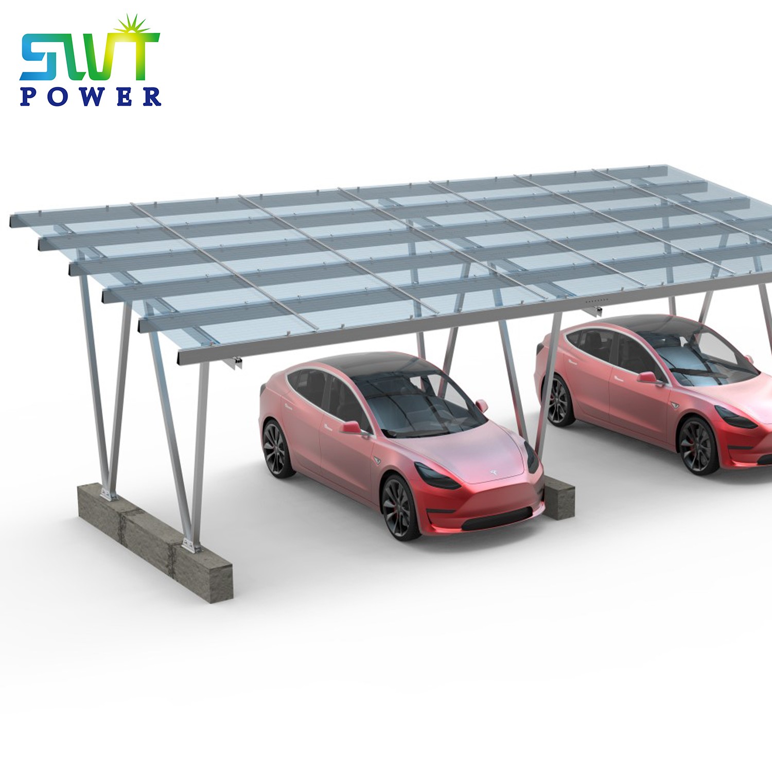 Systèmes de montage solaires de carport de système de support de picovolte pour le remplissage solaire de picovolte de station de charge d'EV
