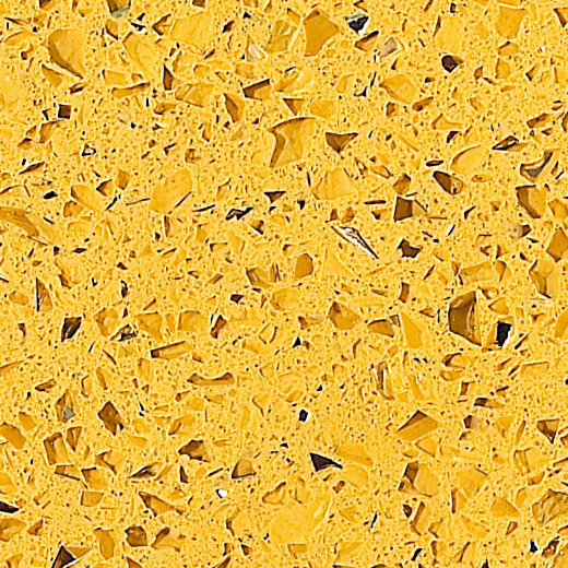Quartz artificiel de couleur jaune stellaire OP1802 pour le dessus de cuisine de Cabinet
