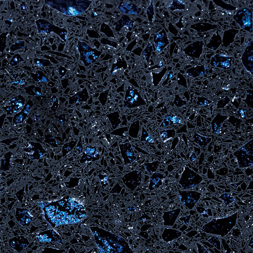OP7007 Crystal Shining Blue design de luxe en pierre de quartz d'ingénierie en gros
