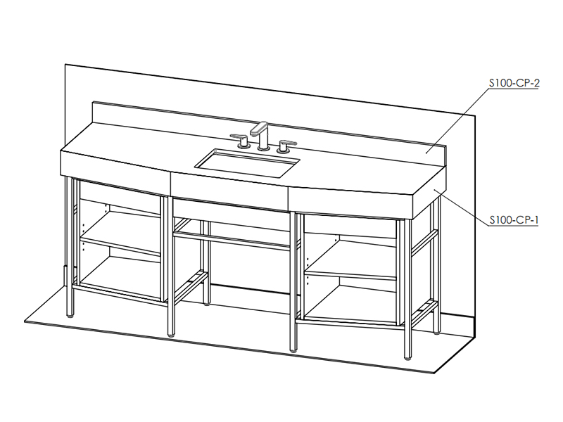 Comptoir de cuisine en quartz Statuario