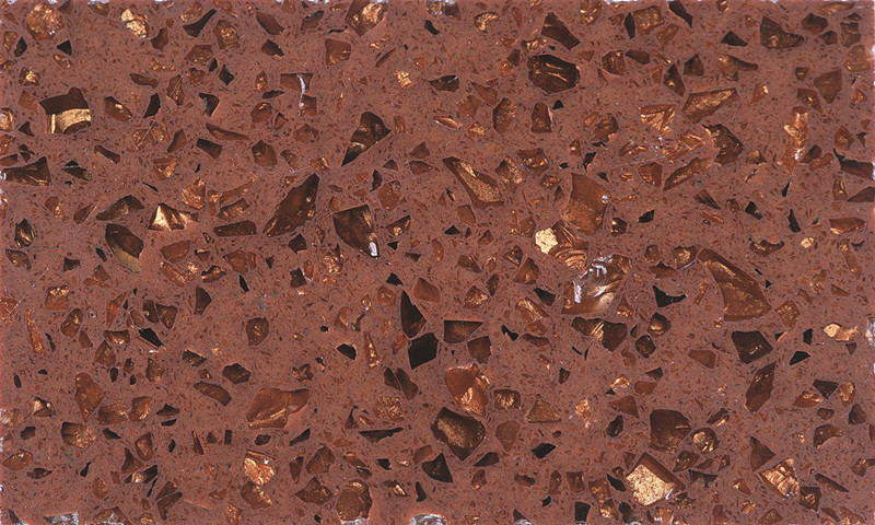 RSC7009 pierre de quartz brun brillant artificiel
