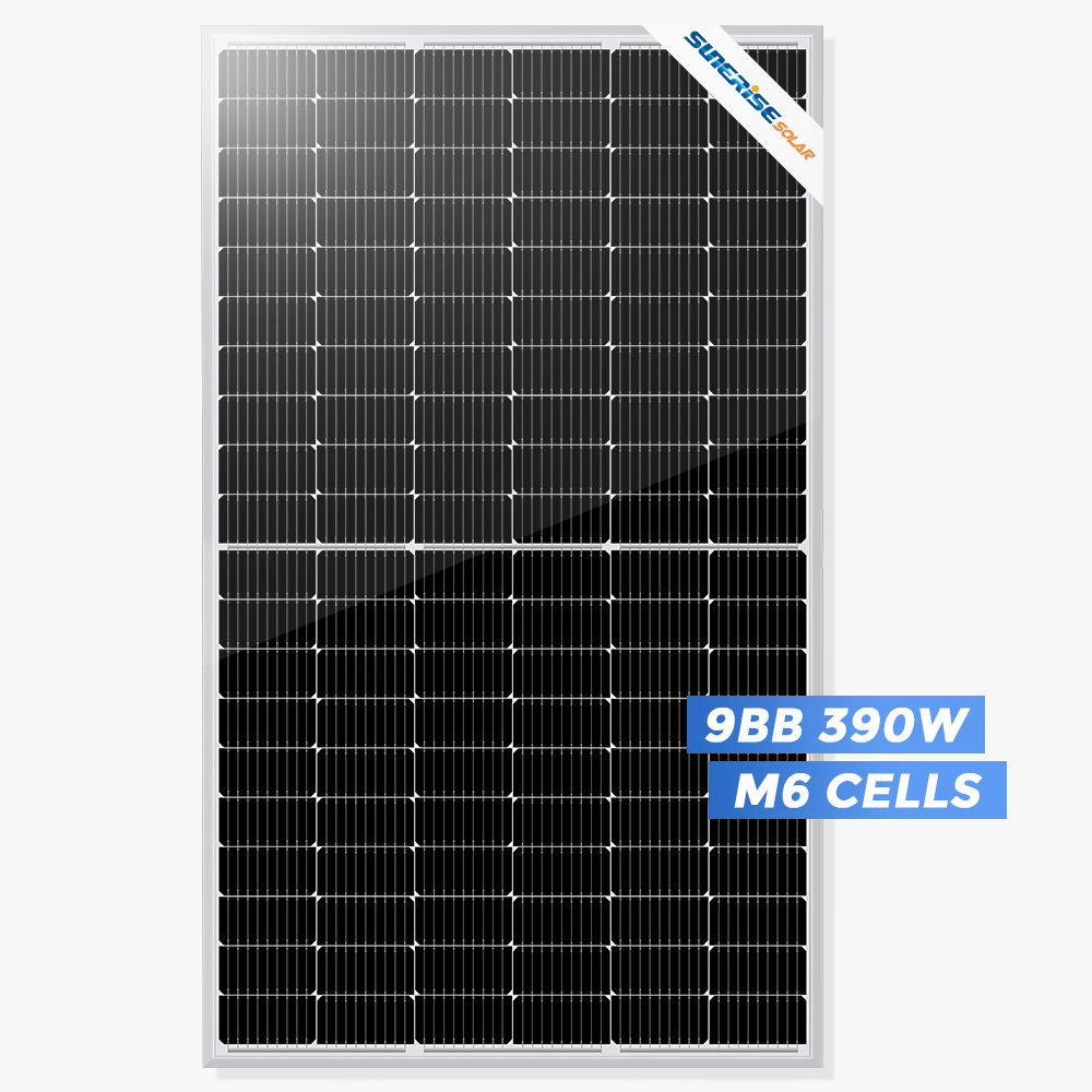 Prix ​​du panneau solaire mono 390 watts à demi-cellule à haut rendement
