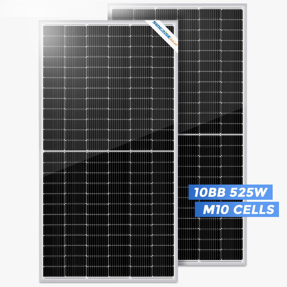 Panneau solaire à faible couvercle de 525 watts à haut rendement avec technologie demi-coupe
