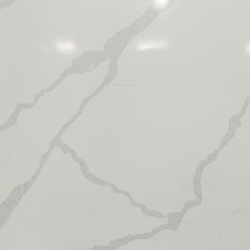 Grandes dalles de quartz blanc Calacatta
