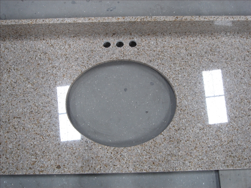 Dessus de vanité de salle de bain en granit G682

