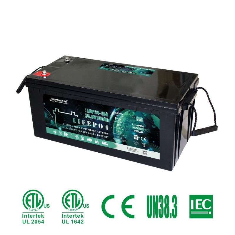 Homologation UL 25.6V 150ah série Ldp UPS/solaire/éclairage/télécom/batterie fer au lithium
