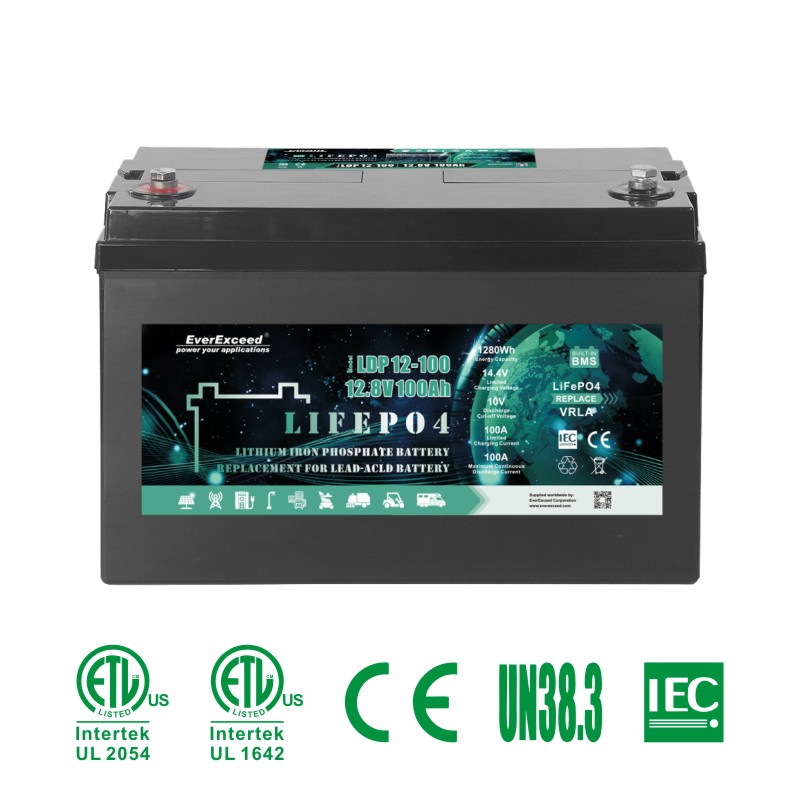 12.8V 100ah Batterie au lithium-ion Batterie LiFePO4 pour remplacer la batterie SLA
