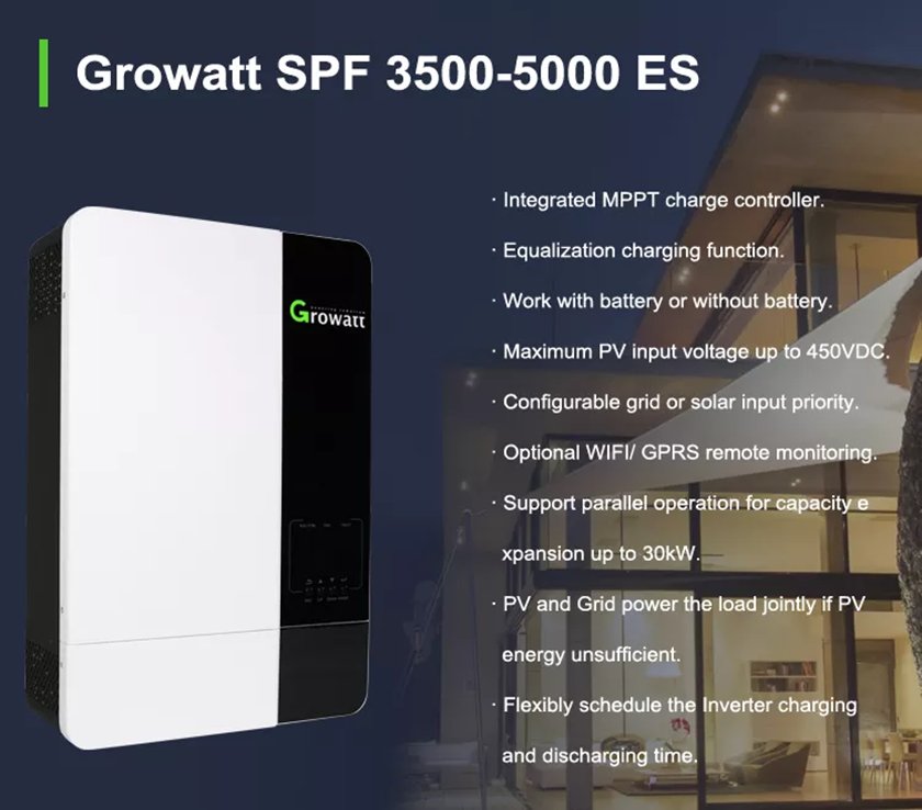 onduleur solaire growatt 5000es