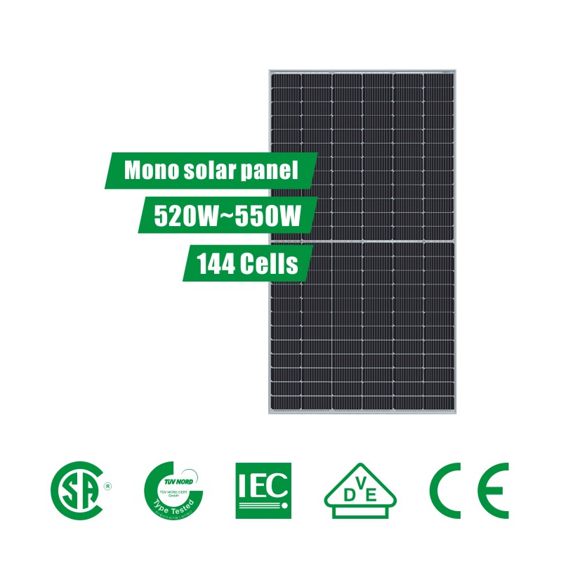 Module solaire semi-coupé PERC de 7 pouces 144 cellules (520 ~ 550W)
