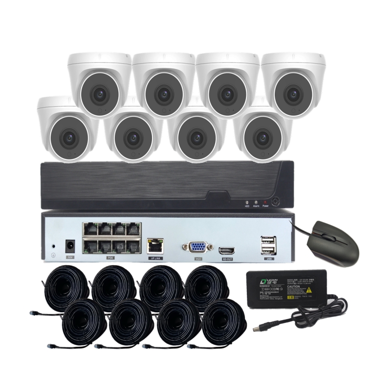 2MP 3MP Dôme 8CH CCTV NVR POE Kit
