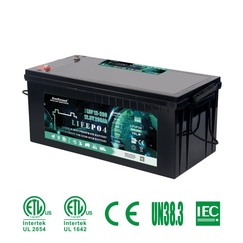 12.8V 200ah batterie au lithium-ion batterie au plomb de remplacement LiFePO4 batterie 32700 batterie de véhicule électrique
