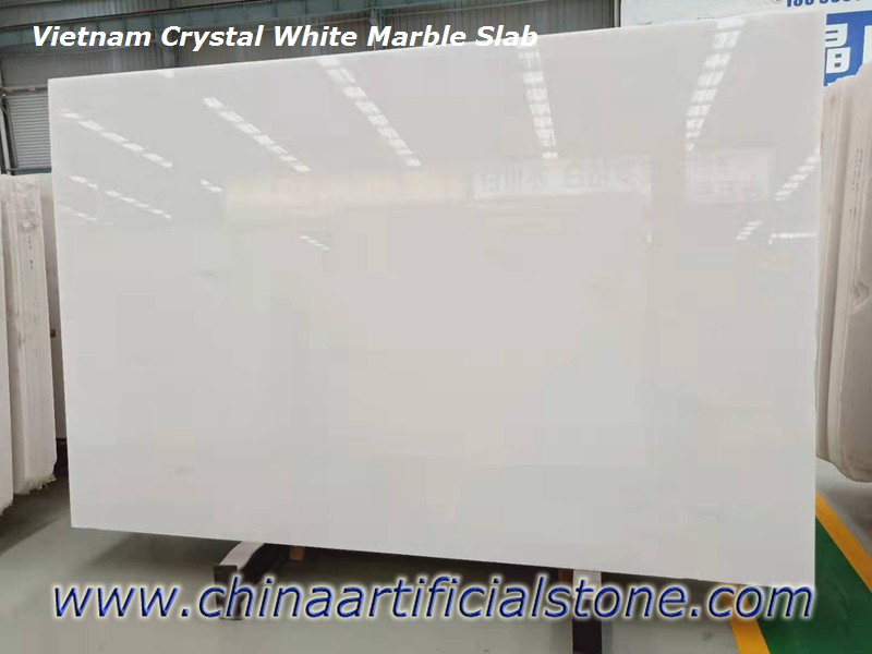 Dalles géantes en marbre blanc cristal du Vietnam de qualité supérieure
