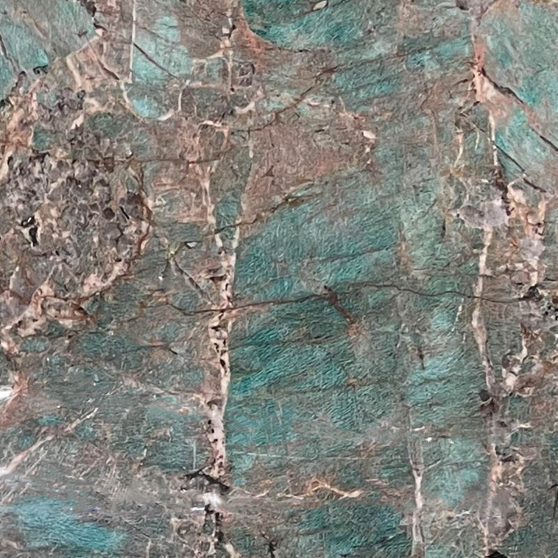 Dessus de table en pierre d'amazone de quartzite verte d'amazonite brésilienne
