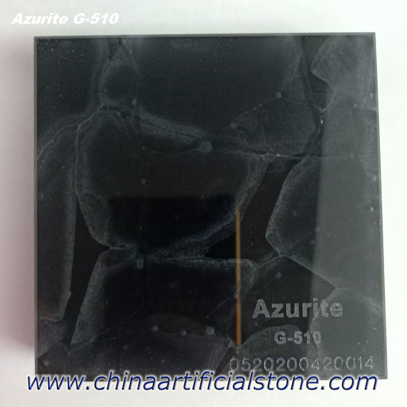 Panneaux de verre jade noir Azurite G-510