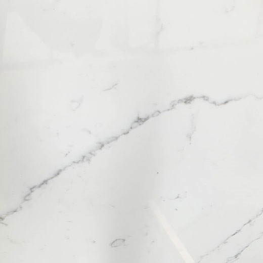 Couleur machinée blanche de marbre de dalles de quartz de Chine de partie supérieure du comptoir de cuisine
