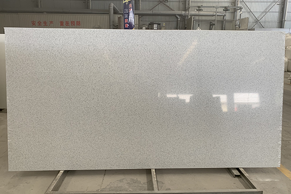 dalle de quartz taille jumbo blanc étincelant