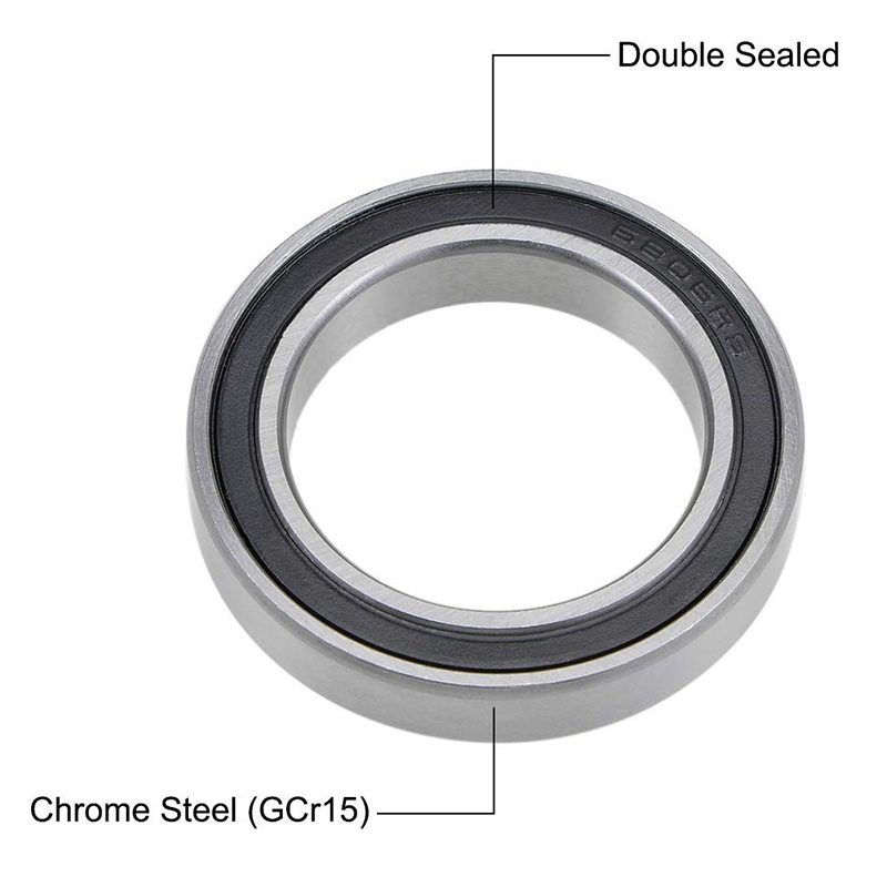 Roulements à billes 25 mm de diamètre intérieur 37 mm OD 7 mm d'alésage en acier chromé scellé 6805-2RS
