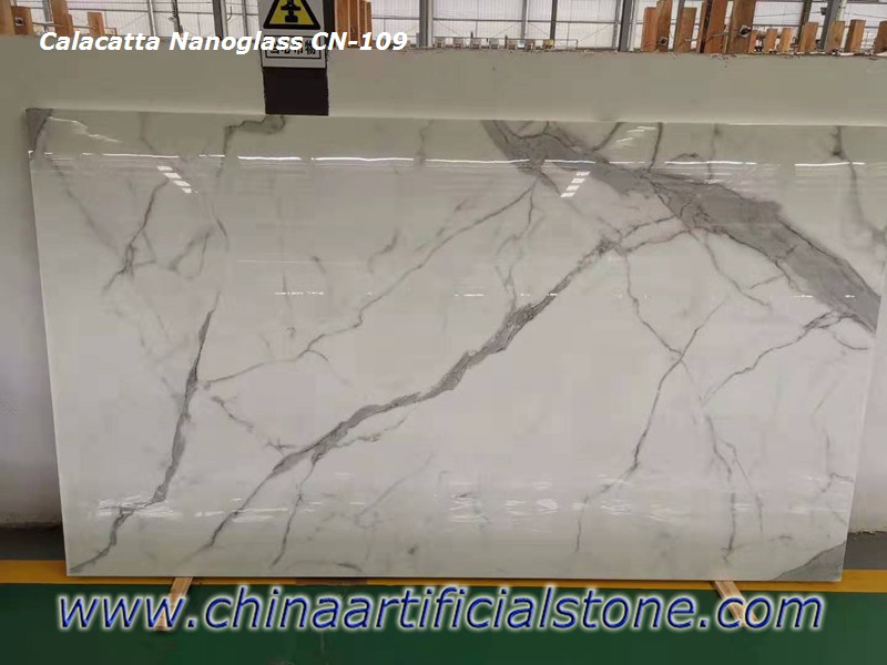 Chine Dalles de pierre de verre cristallisé Calacatta Nano
