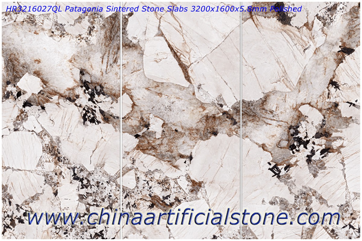 Dalles de pierre frittée Patagonia minces de 6 mm
