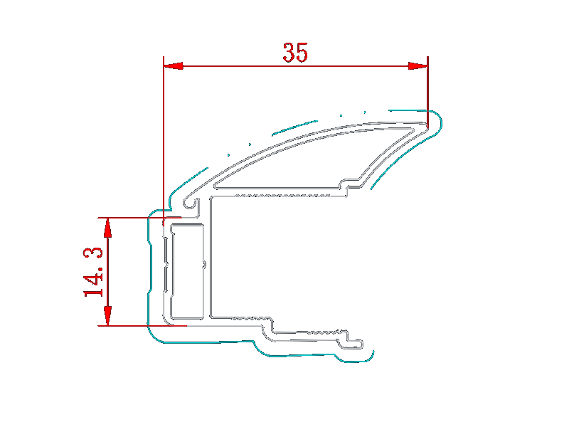 Profil en aluminium industriel matériel 6063 pour la pologne
