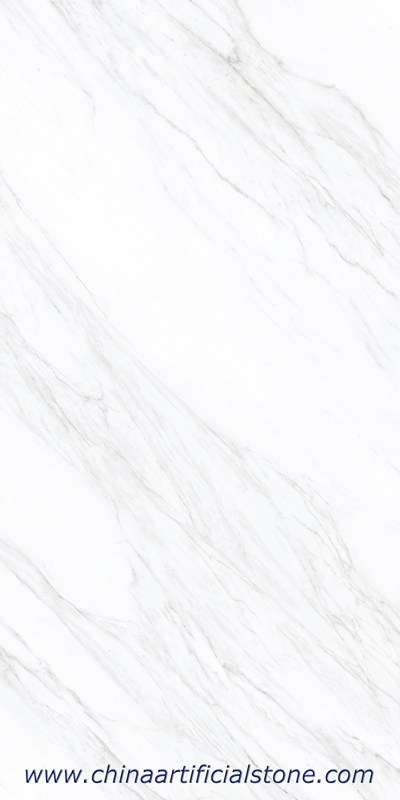 Dalles de pierre frittées blanches Pandora 3200x1600x5.8mm
