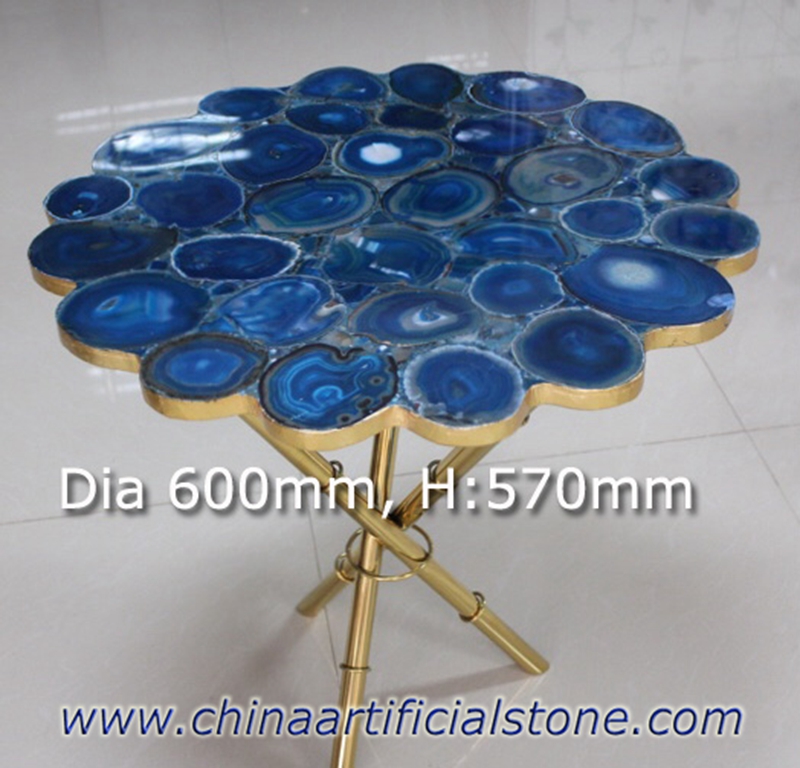 Table Agate Bleue