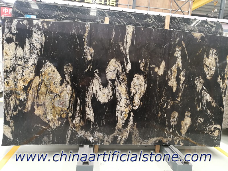 Dalles de granit noir Titanium Matrix du Brésil
