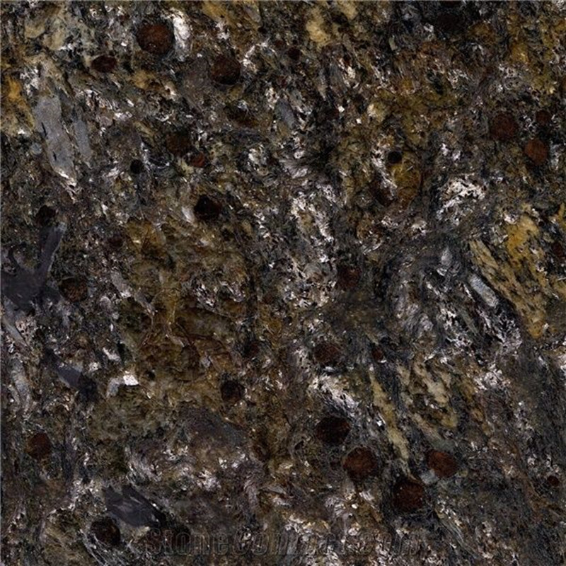 Dalles de granit de météorite noire du Brésil polies
