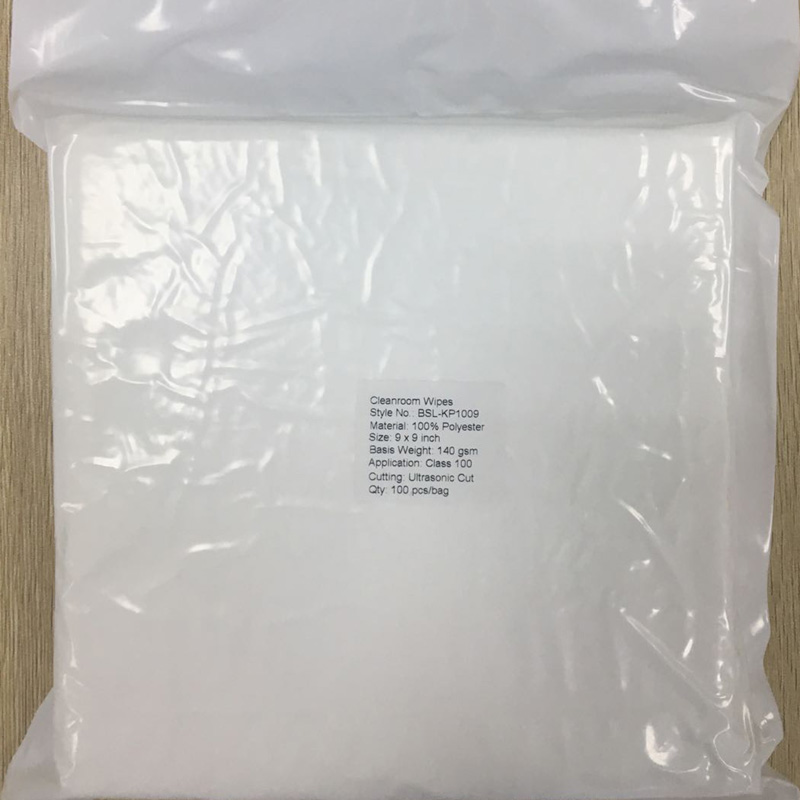 Essuie-glace 100 % polyester pour salle blanche de 22,9 x 22,9 cm
