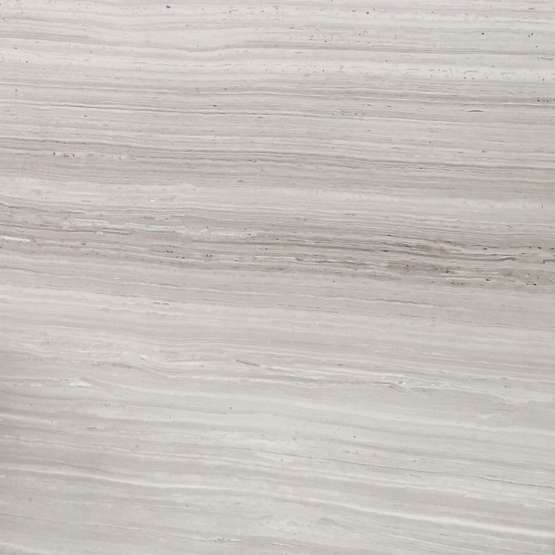Marbre de veine de bois blanc chinois poli coupe de veine de grandes dalles
