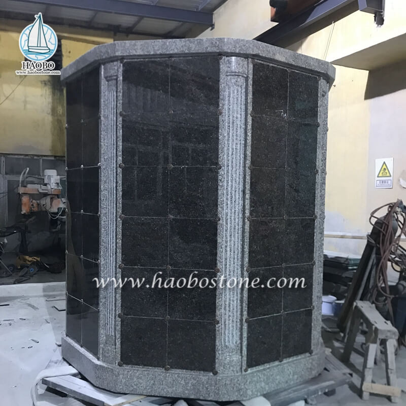 Usine de gros de la Chine Granite Memorial 72 Niches Columbarium pour la crémation
