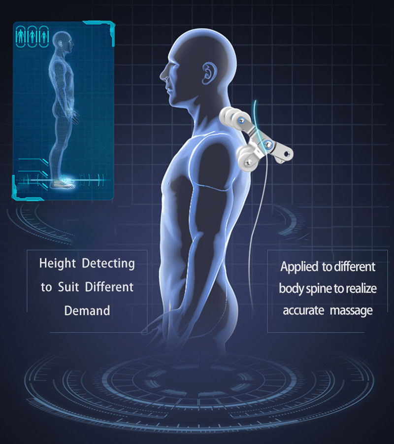 Fauteuil de massage 3D à détection automatique du corps