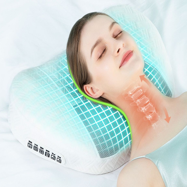 Chauffage du cou Vibrer Puissant lit de massage Shiatsu Roller Massage Pillow
