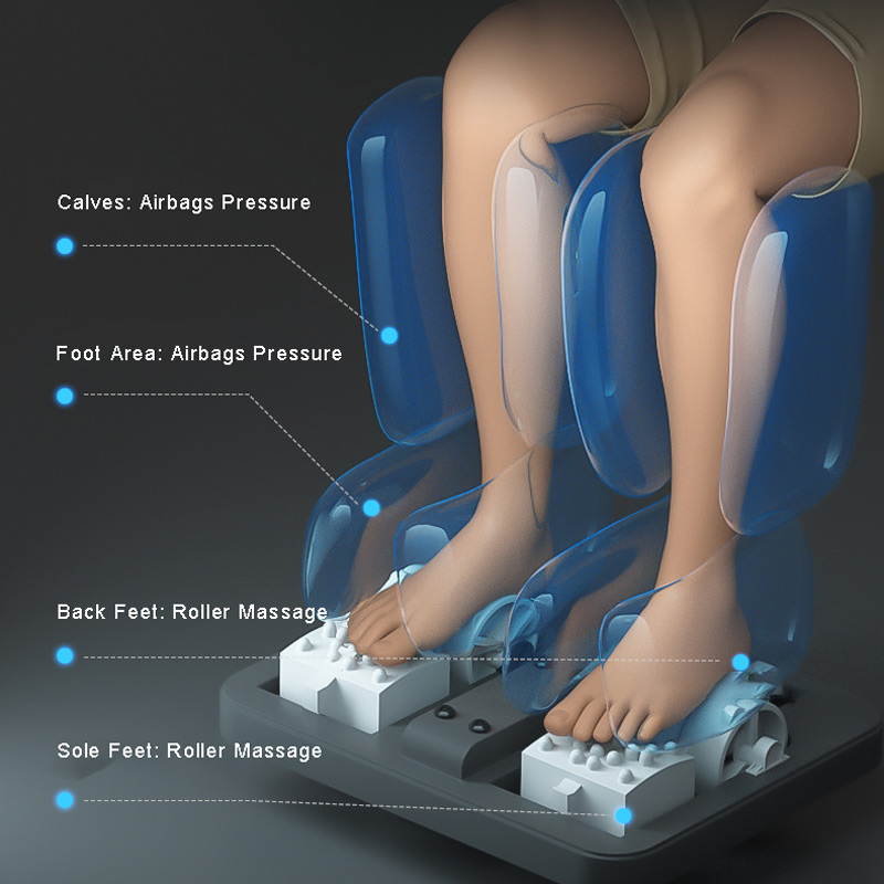 Chaise de massage à rouleaux pour les pieds