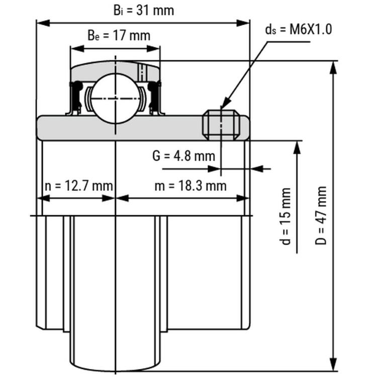 DIMENSIONS DE ROULEMENT UC202