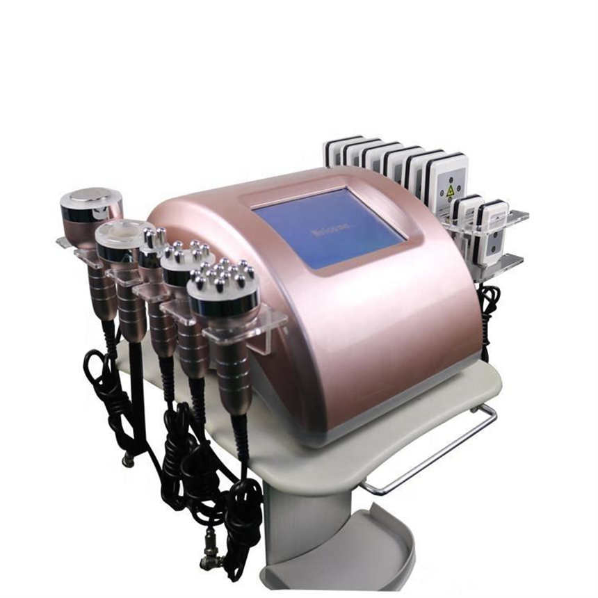Portable 6 en 1 40K Cavitation Lipo Laser ultrasonique 12 vide polaire RF levage de visage corps multipolaire amincissant la Machine