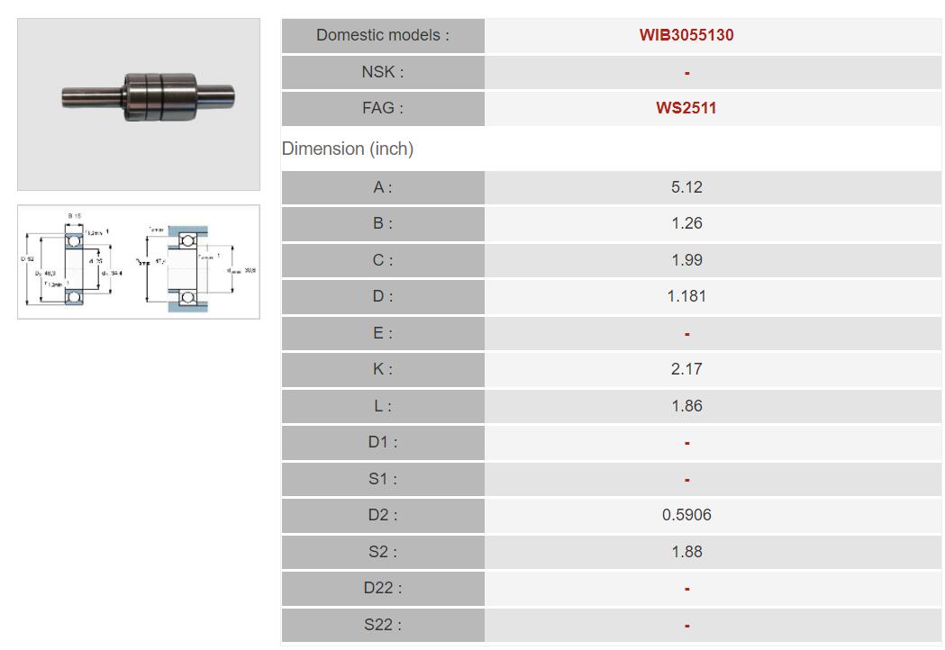 Roulement WS2511