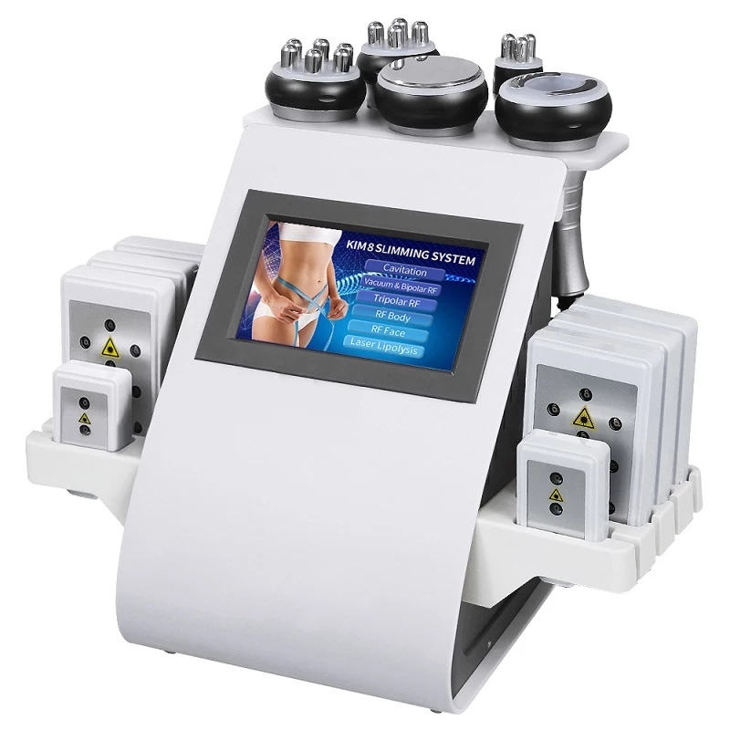6 en 1 40K ultrasons RF cavitation Lipo Laser amincissant la machine de beauté