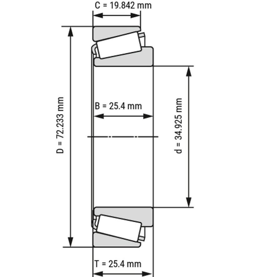 Dimensions du roulement HM88649/HM88610